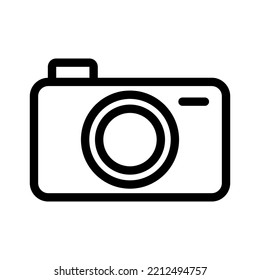 ilustración de icono de línea de cámara vectorial