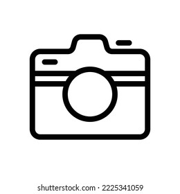 camera line icon illustration vector graphic.