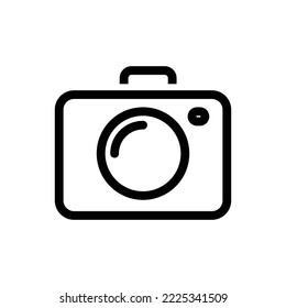 camera line icon illustration vector graphic.
