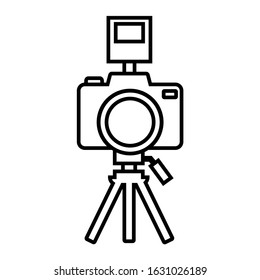 Camera line icon, logo isolated on white background