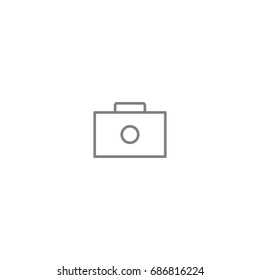 Camera Line Icon in material design