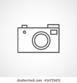 Camera Line Icon On White Background