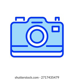Ícone de Linha de Câmera, Símbolo de Estrutura de Tópicos para Captura de Fotografia, Gravação de Vídeo, Imagem Digital, Passatempo Artístico e Ferramenta de Vigilância. Ícone de sinal vetorial.