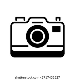 Ícone de Linha de Câmera, Símbolo de Estrutura de Tópicos para Captura de Fotografia, Gravação de Vídeo, Imagem Digital, Passatempo Artístico e Ferramenta de Vigilância. Ícone de sinal vetorial.