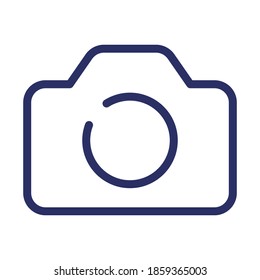 icono de la línea de la cámara, ilustración del vector de contorno.