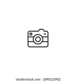 camera line icon, outline vector sign, pixel perfect icon