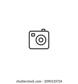 camera line icon, outline vector sign, pixel perfect icon