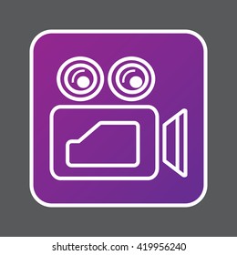 camera line icon, outline vector logo illustration, linear pictogram
