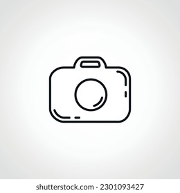 camera line icon. photo camera outline icon.