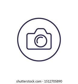 camera line icon, photo vector