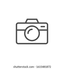 Camera line icon and photography concept