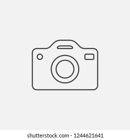Camera line icon photography eps10