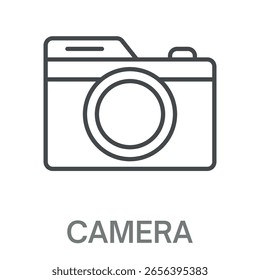 Ícone De Linha De Câmera, Ilustração De Símbolo De Contorno De Design De Estilo Simples Para Logotipos E Muito Mais
