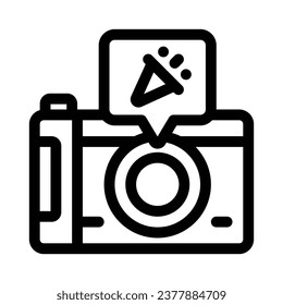 Camera Line Icon - Single Icon, Vector