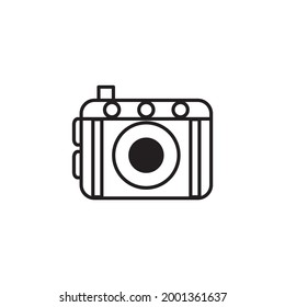 imagen vectorial del icono de cámara de bolsillo