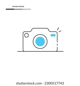 Camera Line Icon Vector Design.