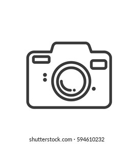 Camera line icon. Vector illustration on white background