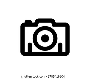 Camera line icon vector isolated on white background.