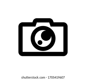 Camera line icon vector isolated on white background.