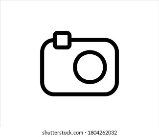 Camera line icon vector isolated on white background
