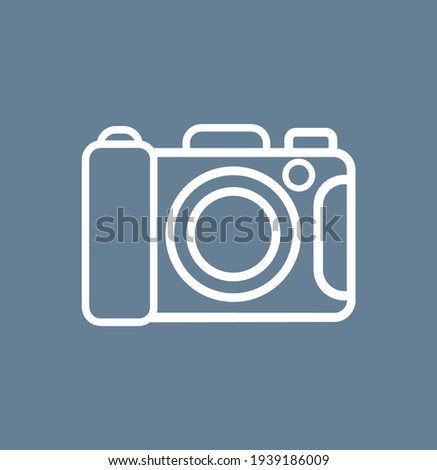 camera line icon, vector sign