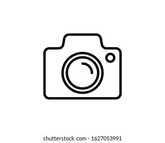 Camera line icon. Vector symbol in trendy flat style on white background. Web sing for design.