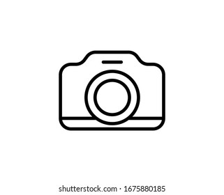 Camera line icon. Vector symbol in trendy flat style on white background. Web sing for design.