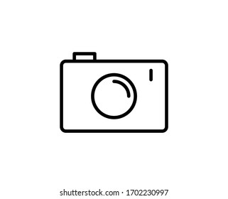 Camera line icon. Vector symbol in trendy flat style on white background. Web sing for design.