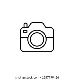 Camera-Line-Icon-Vektorgrafik in trendigem Flachdesign