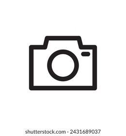 Camera line icon vektor design template and illustration with editable stroke