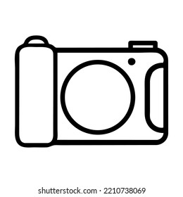 camera of line  icons flat style vector