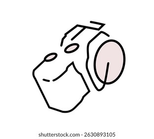 camera line logo, camera silhouette design