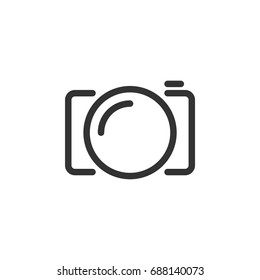 Camera Line Logo Template Illustration Design. Vector EPS 10.