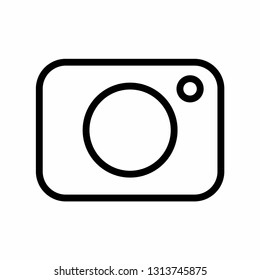 camera line outline icon vector logo illustration silhouette
