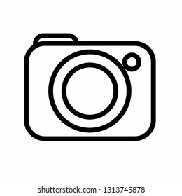 camera line outline icon vector logo illustration silhouette