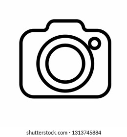 camera line outline icon vector logo illustration silhouette