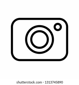 camera line outline icon vector logo illustration silhouette