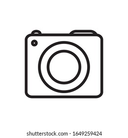Camera line style icon design, Social media multimedia communication digital marketing internet web and connect theme Vector illustration