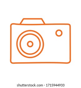 Camera line style icon design, Gadget technology photography equipment digital photo focus and electronic theme Vector illustration