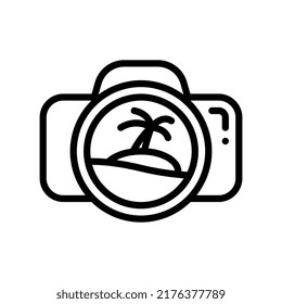 camera line style icon. vector illustration for graphic design, website, app. EPS 10