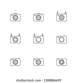 camera line vector black