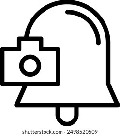 Camera Line Vector Icon Design