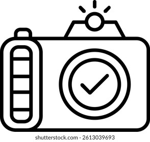 Camera Line Vector Icon Design