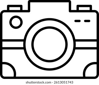 Camera Line Vector Icon Design