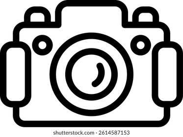 Camera Line Vector Icon Design