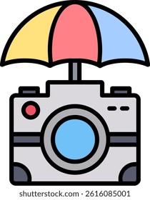 Camera Line Vector Icon Design