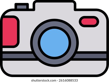 Camera Line Vector Icon Design
