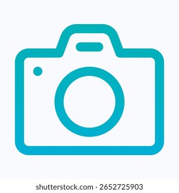 Camera Lineal Gradient Icon For User Interface, Isolated Vector Icon.
