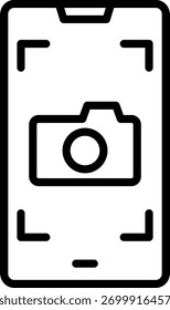 Vector lineal del icono de la cámara para la ilustración con aislado. conveniente para el diseño, icono, logotipo, App