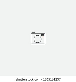 Cámara. Icono de estilo lineal. Gráficos vectoriales.